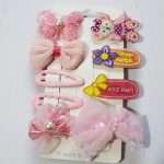 9pcs Girls and baby's fashionable Hair Clips Set