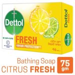 Dettol Soap Citrus Fresh 75gm Bathing Bar, Soap with Odour Protection- 75gm